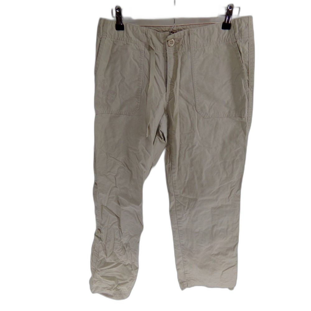 Eddie Bauer Pants Womens 8 Beige Khaki Tan Hiking Outdoors Casual Ladies 32x30
